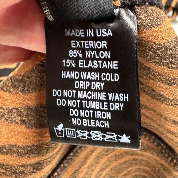 NWT Lisa Marie Fernandez Triangle Bikini Set Zebra Animal Print LMF Sz 3 (6-8) - Picture 14 of 15